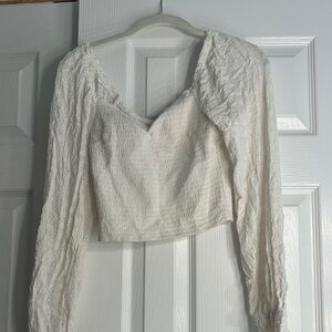Elegant White Lace Women's Top